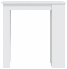 fehér szerelt fa bárasztal tárolórekesszel 102 x 50 x 103,5 cm