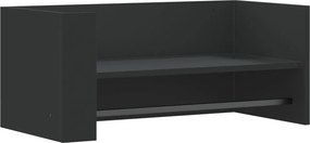 vidaXL fekete szerelt fa fali polc 70,5 x 35 x 30,5 cm