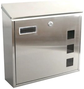 Postafiók 350 x 330 x 110 mm, rozsdamentes acél