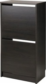Ikea Bissa Cipősszekrény fekete-barna 49x28x93 cm