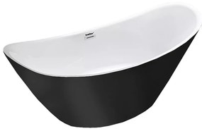 Flow szabadon álló fürdőkád 170x75x72 cm fekete