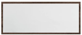 barna tölgy szerelt fa LED-es fürdőszobatükör 100x8,5x37 cm