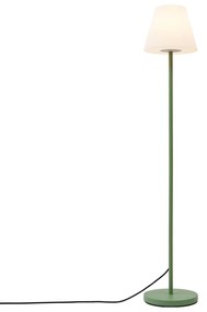 Kültéri állólámpa zöld, fehér búrával IP65 - Virginia