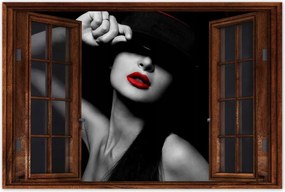 Poszterek 90x60 Vörös ajkak rúzs