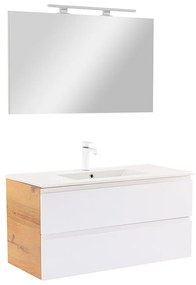 Vario Pull 100 komplett fürdőszoba bútor tölgy-fehér