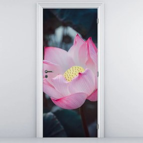 Fotótapéta ajtóra - Rózsaszín virágok (95x205cm)