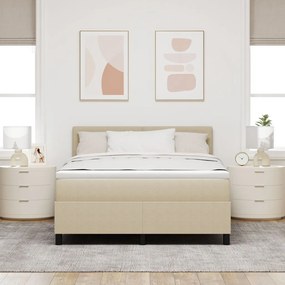 Box Spring Ágy matraccal világos zöld szürke 140x200 cm kordbársony szövet