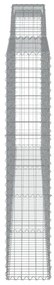 2 db íves horganyzott vas gabion kosár 400x30x160/180 cm