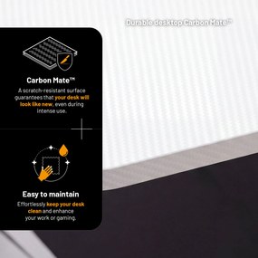 X-Mate fehér irodai és gamer íróasztal, 160x75x75 cm, Doablo Chairs