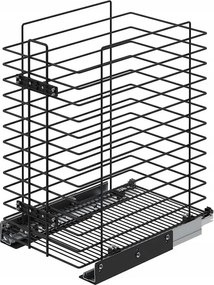 Kihúzható szennyestartó kosár 30 antracit tandem Blum teljes kihúzás Starax S-8051-A