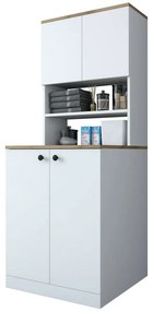 Kira White and Walnut szekrény a mosógép fölé