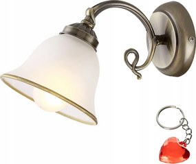 Klasszikus fali lámpa nappaliba E27 üveg lámpabúra Odin 60208W Globo