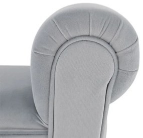 BURDA Velvet világosszürke/fekete pad