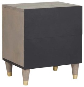 Éjjeliszekrény 2 pcs Szürke 40 x 33 x 46 cm tömör mangófa