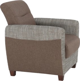 Fotel, barna/ sötétbézs, MILO