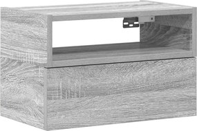 vidaXL szürke sonoma falra szerelhető éjjeliszekrény 45x26x28,5 cm