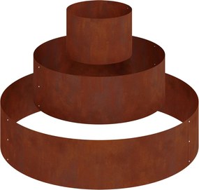 vidaXL Kerti cserép Barna 90 x 90 x 20 cm Időjárásálló acél