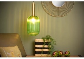 Lucide 45386/20/33 - Csillár zsinóron MALOTO 1xE27/40W/230V á. 20 cm zöld