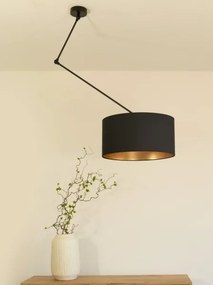GORTA LED állítható rúdra szerelhető csillár 1xE27/60W/230V, fekete/arany