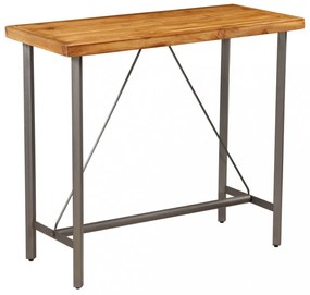 tömör újrahasznosított tíkfa bárasztal 120x58x106 cm