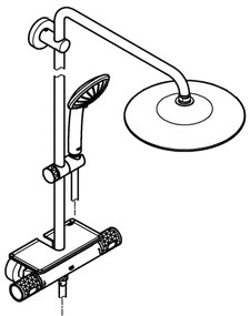 GROHE 26403002 - VITALIO JOY 260 zuhanyrendszer 450 mm fényes króm