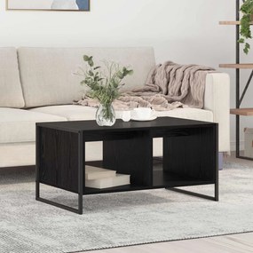 vidaXL Dohányzóasztal Fekete tölgy 80 x 50 x 40 cm Faanyag