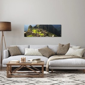 Kép - Lámák Machu Picchuban (órával) (90x30 cm)