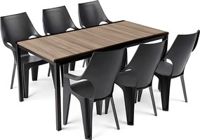 Parker Large 6+1 kerti bútor garnitúra szett kőris-grafit