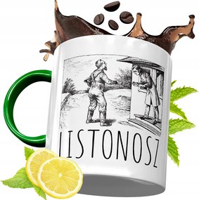 Zöld Bögre Postásnak Születésnapi Ajándék Nyomtatott Fényképpel