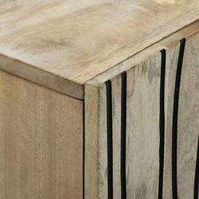 Komód Fehér 90 x 33 x 75 cm tömör mangófa