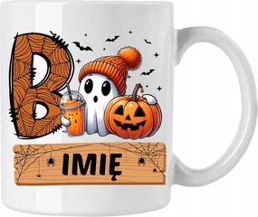 Bögre Nyomtatott Név Halloween Szellem Fehér 330ml