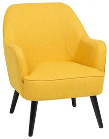 Sárga kárpitozott fotel LOKEN Beliani