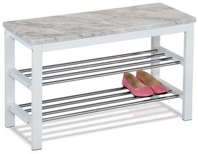 83168-03 Modern Cipőtartó Pad Fehér Színben