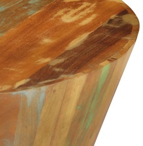 Tömör újrahasznosított fa dohányzóasztal Ø65 x 31 cm
