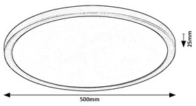 Rabalux 71098 - LED Mennyezeti lámpa GONZALO LED/36W/230V átm. 50 cm fekete