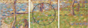 Kép - Georges Seurat, Study for "La Grande Jatte", reprodukciók (órával) (90x30 cm)