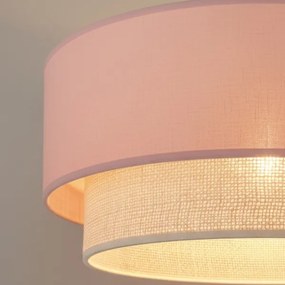 Brilagi - LED felületre szerelhető mennyezeti csillár BOHO BOBO 1xE27/60W/230V átm. 40 cm rózsaszín/krémszínű