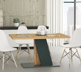 BRISTOL Étkezőasztal Tölgy/Fekete Színben 138 cm