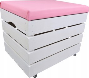 Fa Puff Tároló Láda Kerekekkel