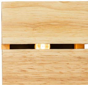 Rusztikus fali lámpa tölgyfa 9,7 cm - Transfer Groove