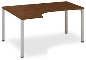 ProOffice B ergonomikus asztal 180 x 120 cm, bal, dió