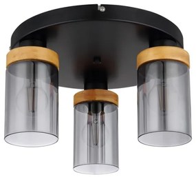 Globo 15557-3D - Fali lámpa FINCA 3xE27/40W/230V fém/fa