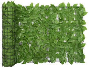 zöld leveles erkélyparaván 500 x 75 cm