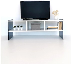 TV asztal/szekrény Vamebo 7 (fehér + füst) . Akció -22%. 1095481