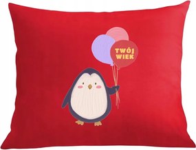 Szülinapi párna párnahuzat Pingvin az Ön életkora Ajándék