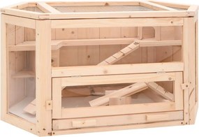 vidaXL tömör fenyőfa hörcsögketrec 80x40x43 cm