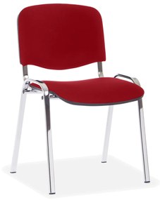 Viva konferencia szék, króm lábak, piros