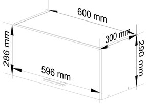 Felső konyhaszekrény Ozara W60OK (fehér). 1069137