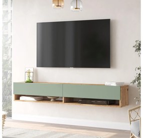 TV asztal/Szekrény France 9 (atlanti fenyő + zöld) . 1102152