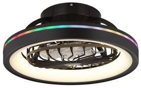 Globo Deanne 03665 távirányítós mennyezeti ventilátoros lámpa, 40W+6W RGB LED, 2700K-6500K+RGB, 2400 lm